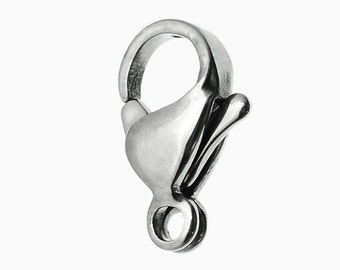 Stainless Steel Lobster Clasps - Multiple Sizes | Trigger Clasps | Necklace Clasps Bracelet Clasps Trigger Claw | Parrot Clasps