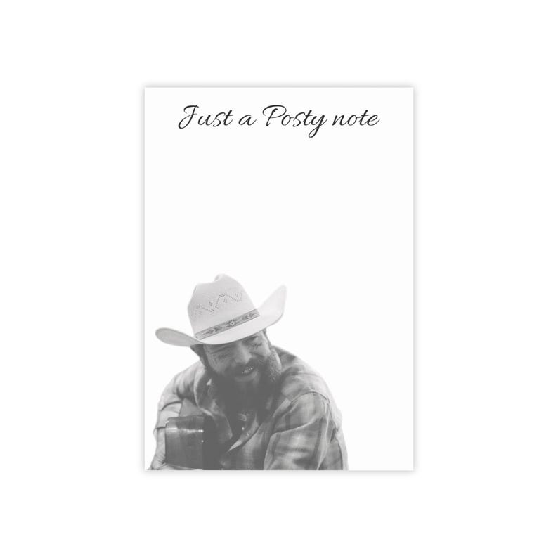 Bloc de notas Post-it® de Post Malone, estilo n.° 4 / Una simple nota de Posty / Post Malone imagen 1