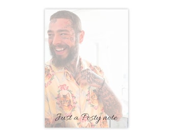 Post Malone Post-it® Note Pad Style #3 / Just a Posty Note / Post Malone