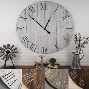 Oversized Wall Clock Etsy Oversized wall clock measures 33.75 x 33.75 x 1.5 inches, but it's minimalist design won't overwhelm your space. oversized wall clock etsy