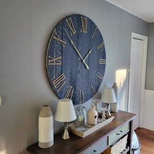 Large Wall Clock. 42 Inch. Made With Real Wood. - Etsy
