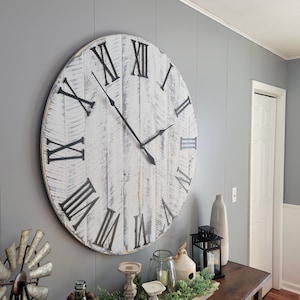 Large Wall Clock / 18" - 42" / Farmhouse Clock / Oversized wall clock