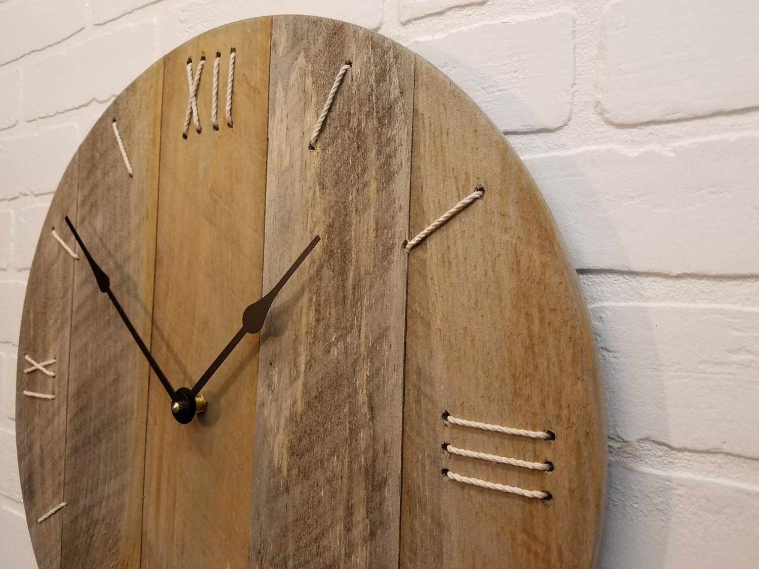 Wood Wall Clock 18 With Rope Numbers. Etsy