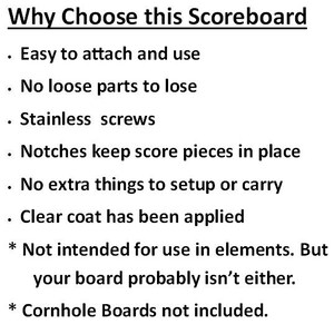 Cornhole Scoreboard No loose parts Easy to use image 3