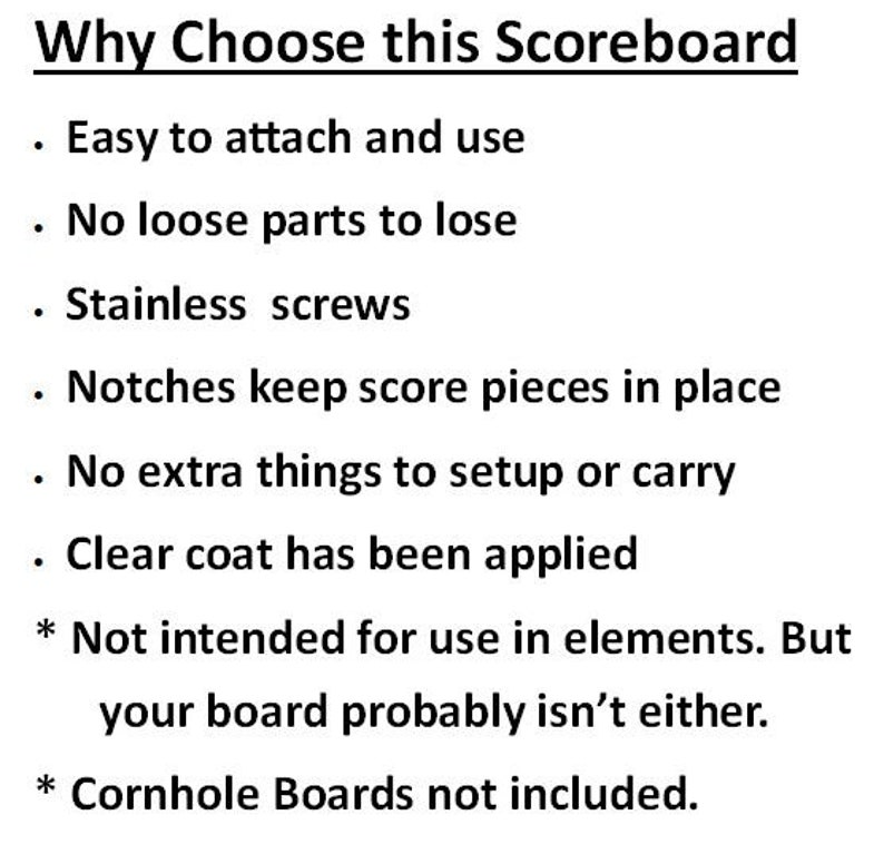 Cornhole Scoreboard No loose parts Easy to use image 3