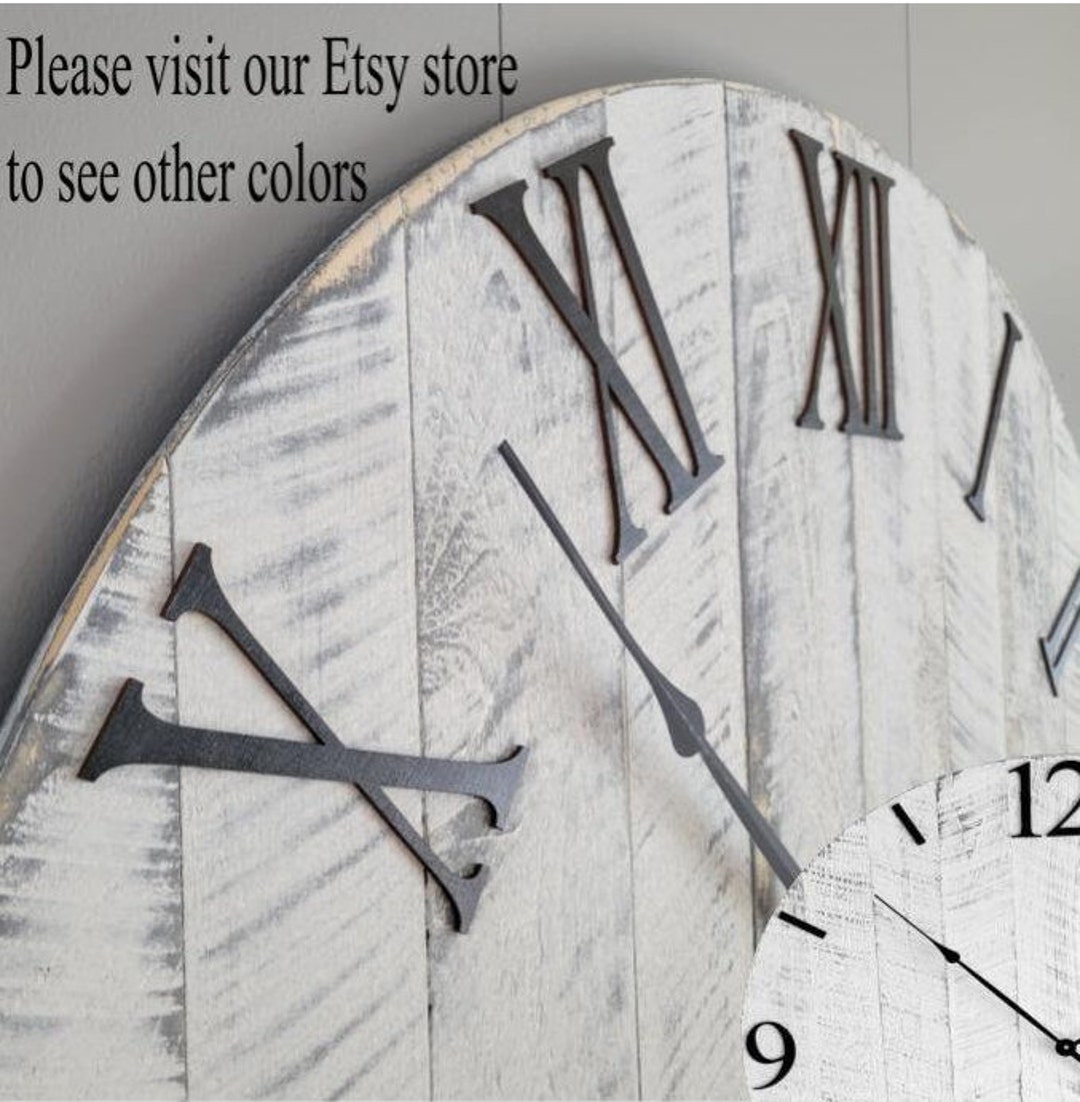 Large Farmhouse Wall Clock – Rustic Barnwood, Oversized (18"-42") - Etsy