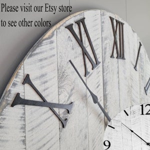 Large Wall Clock / 18&quot; - 42&quot; / Farmhouse Clock / Oversized wall clock