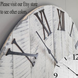 Large Wall Clock / 18" - 42" / Farmhouse Clock / Oversized wall clock