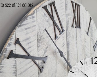 Large Wall Clock / 18&quot; - 42&quot; / Farmhouse Clock / Oversized wall clock