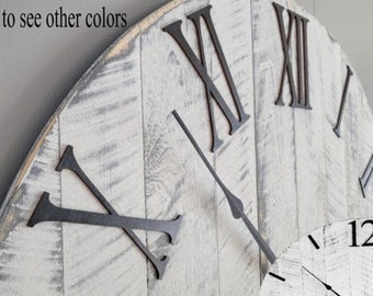 Large Wall Clock / 18" - 42" / Farmhouse Clock / Oversized wall clock