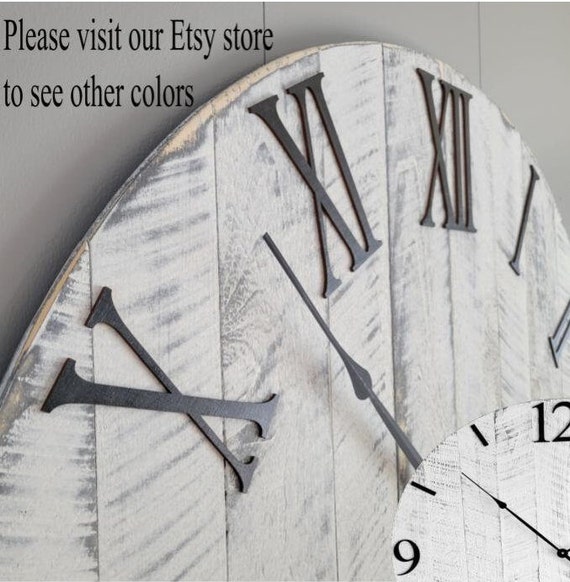 Large Wall Clock / 18 42 / Farmhouse Clock / Oversized Wall Clock 