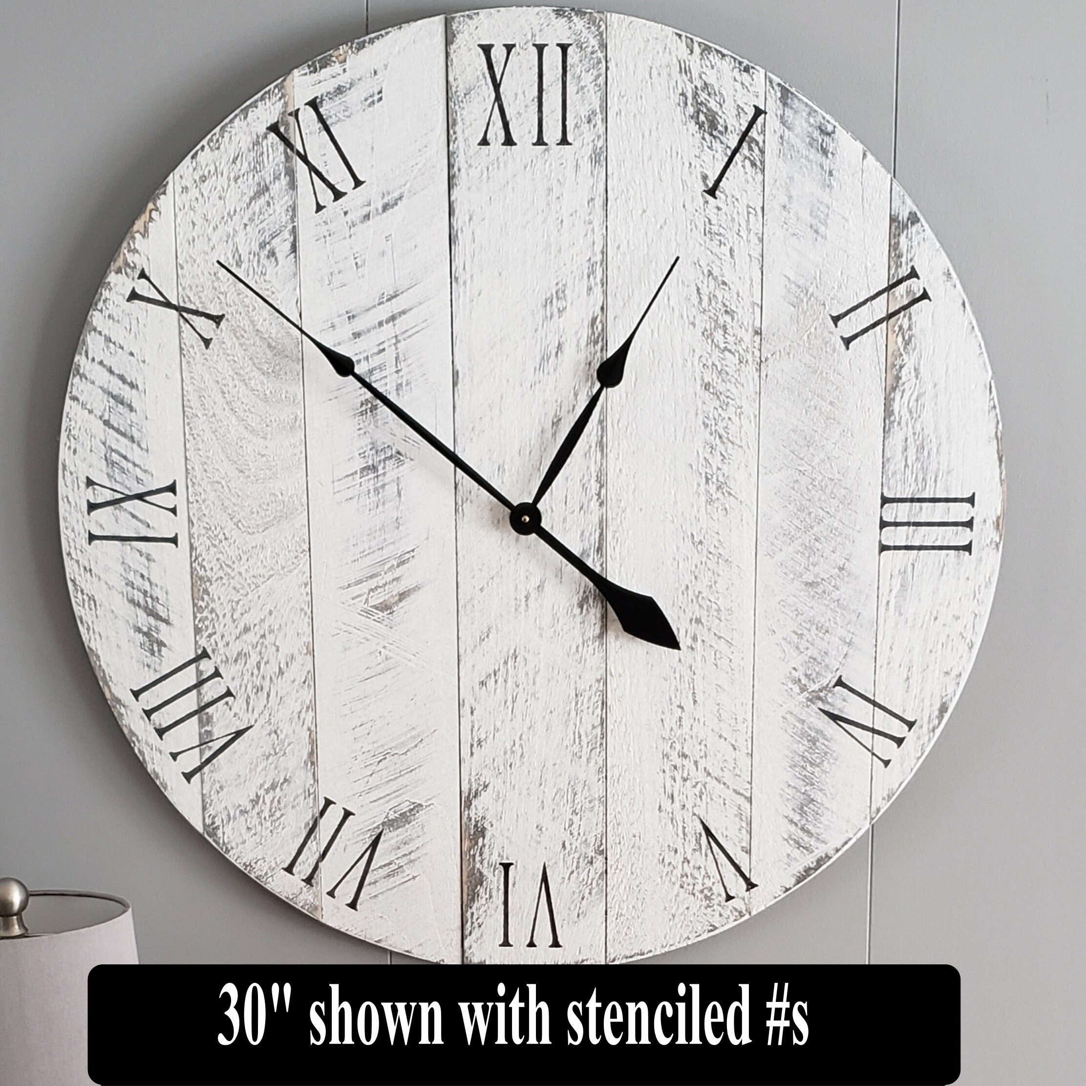 Home Décor Clocks 18-42 Large Wall Clock Oversized wall clock Farmhouse ...