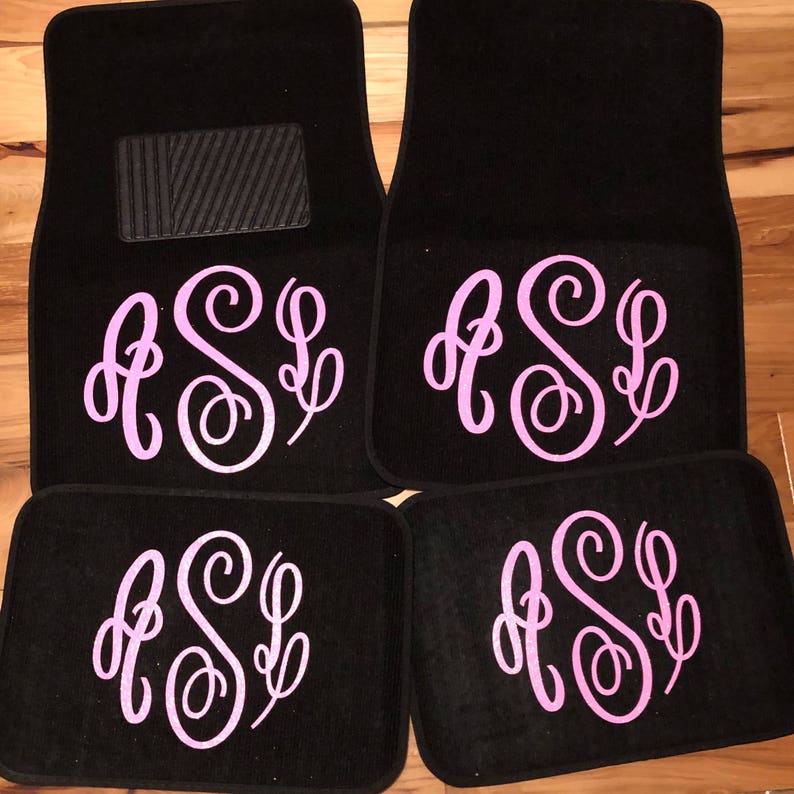 Monogram Car Floor Mats Etsy
