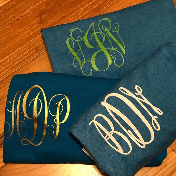 Items similar to Pocket Size Monogram Tshirt on Etsy