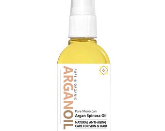 Arganolie 60 ml Biologische pure Marokkaanse olie voor huidverzorging en haarbehandeling