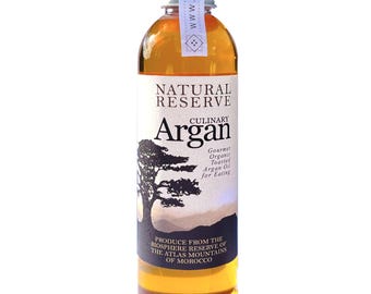 Aceite de argán tostado orgánico: aceite culinario gourmet para comer