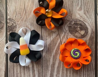 Set of 3 Halloween bows