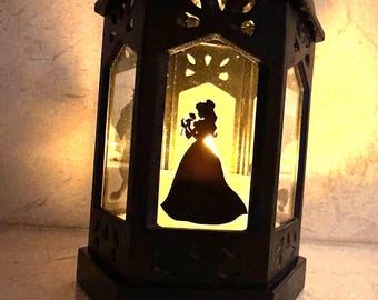Mini lanterne inspirée de la belle et de la bête
