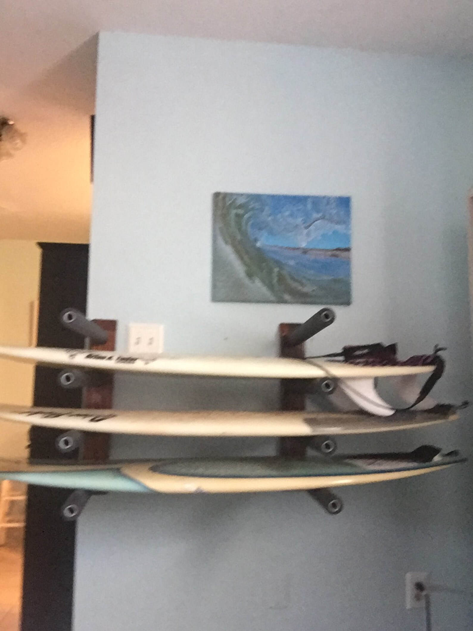 Horizontal surfboard rack wall mountable Etsy