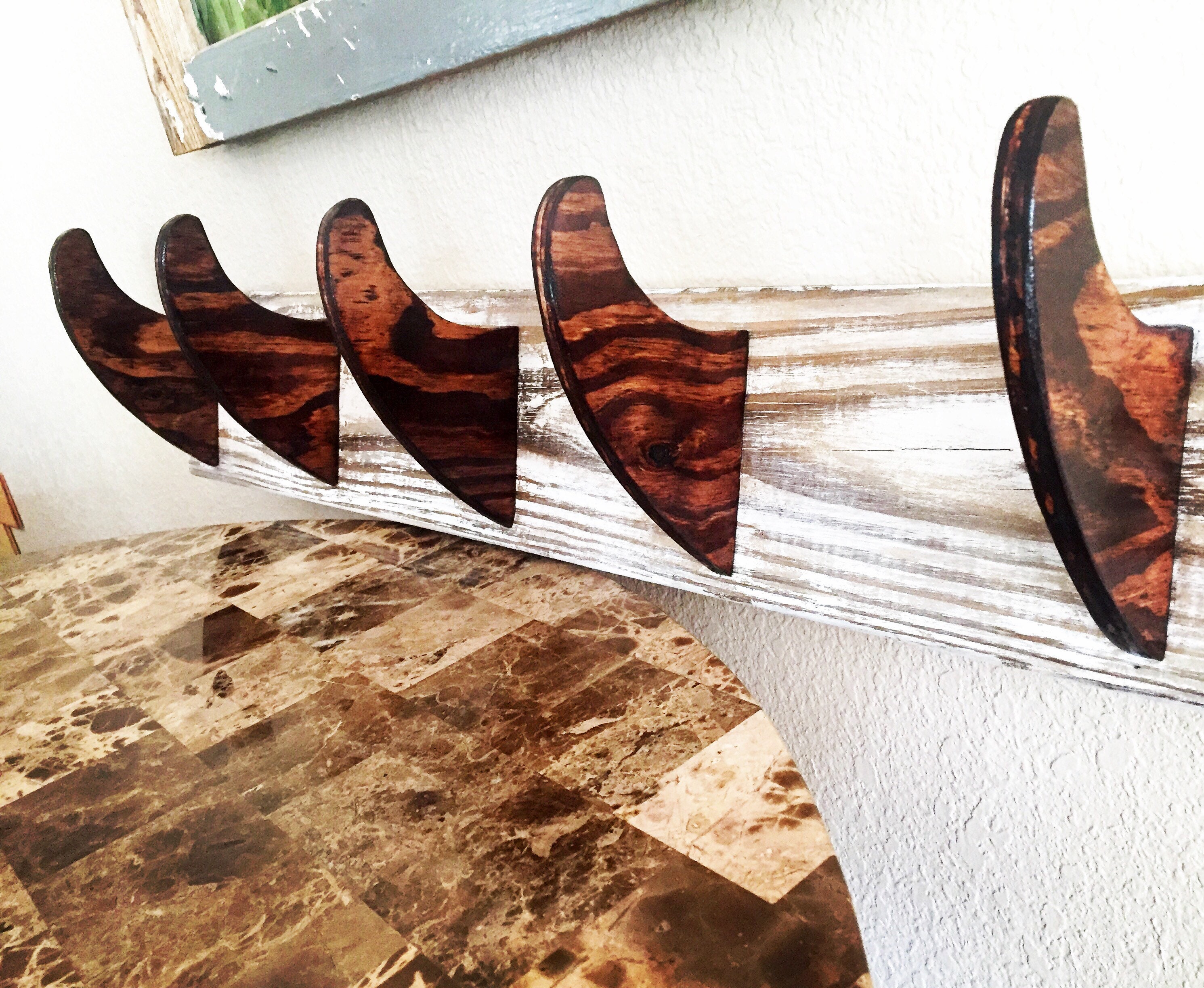 Surfboard Fin Towel/hat Rack Etsy