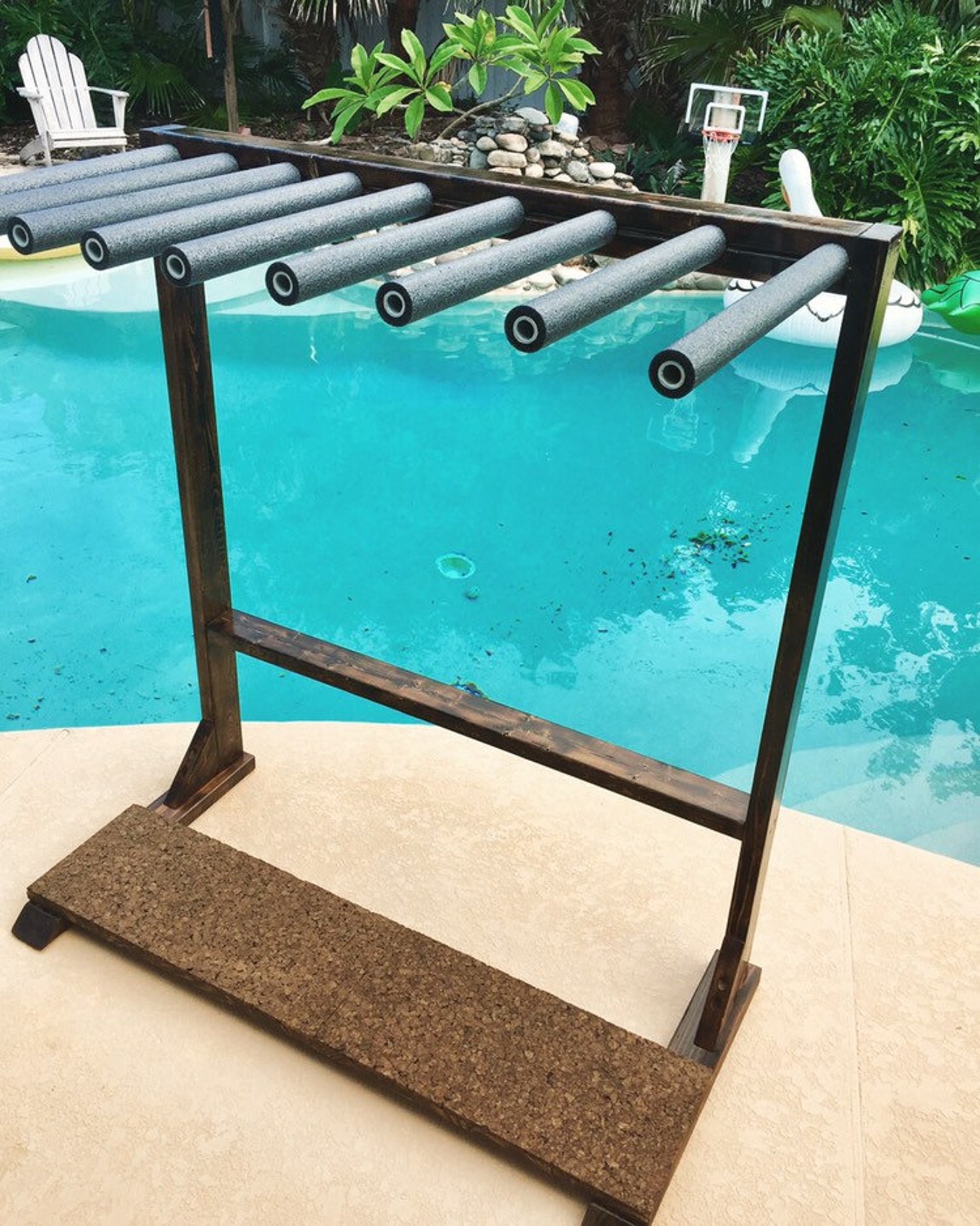 Cork vertical surfboard rack Cork base Etsy