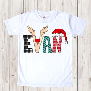 Personalized Christmas Name Top - Christmas Ugly Shirt - Named Top - Custom Christmas Top - Kids Christmas Personalized Tops