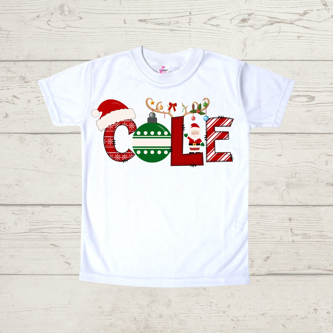 Personalized Christmas Name Top - Christmas Kids Tops - Named Top ...