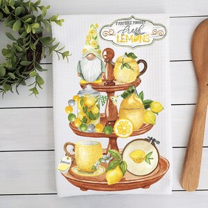 Tiered Tray Lemonade Towel - Summer Decor - Hand Towel - Dish Towel - Decorative Towel - Hostess Gift - Summer Towel - Lemon Towel - Gift