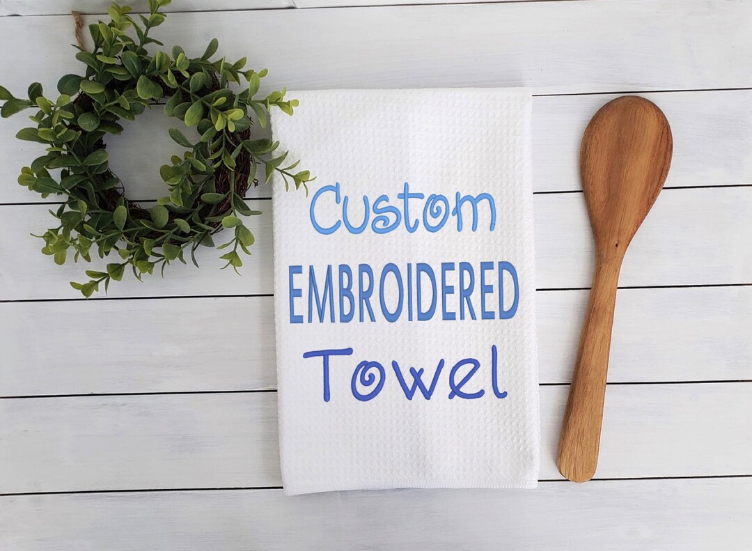 Custom Kitchen Towel Personalized Kitchen Decor Hand Towel Dish Towel Decorative Towel Hostess