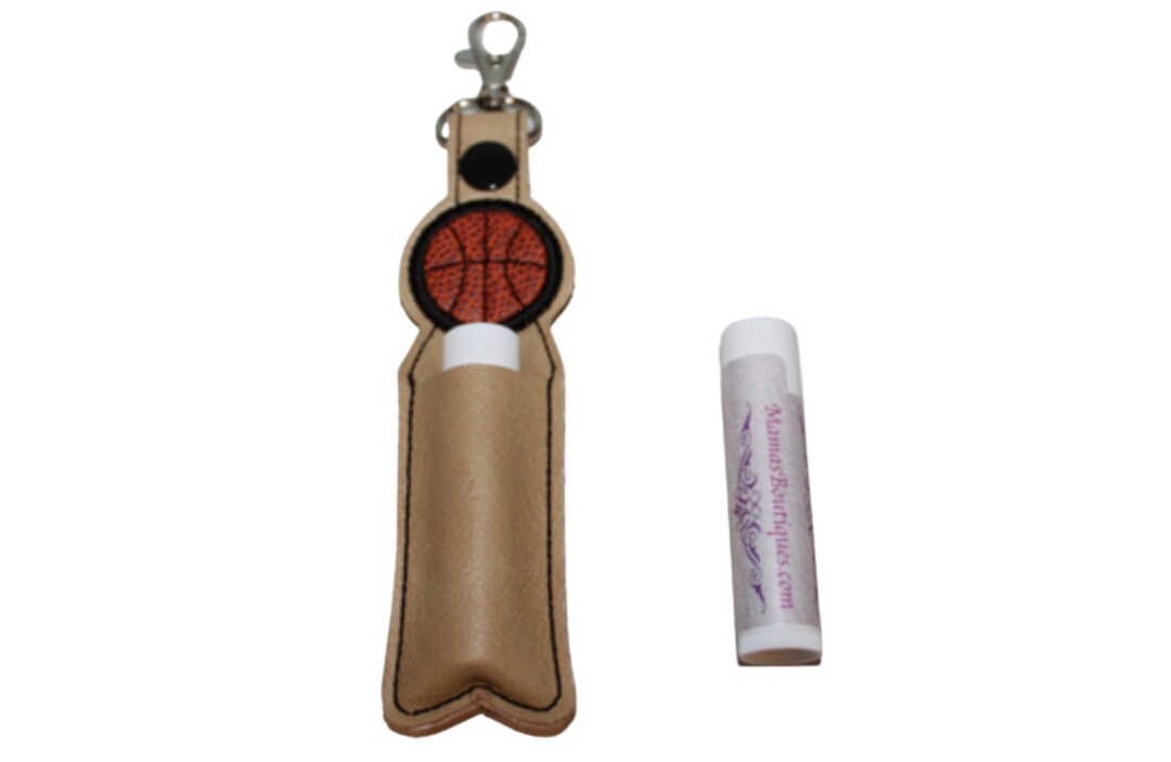 Basketball Chapstick Holder Lip Balm Keychain Etsy