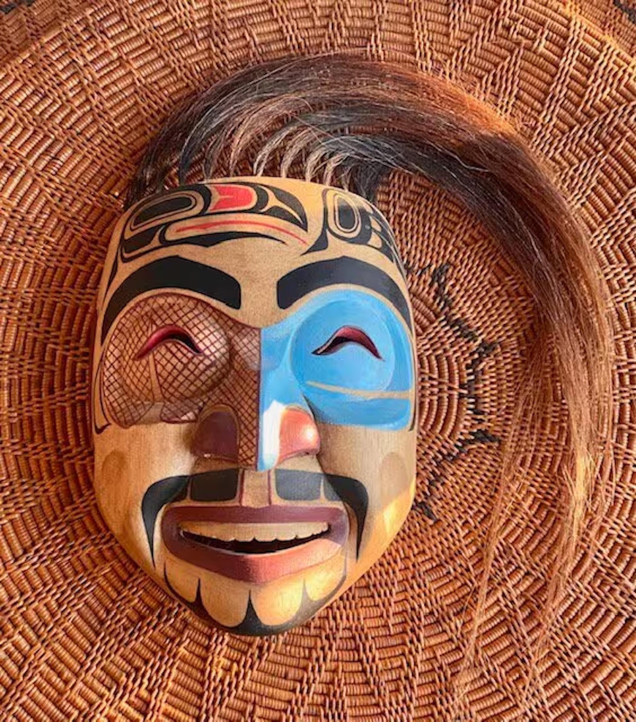 Native American Shaman Ceremonial Ancestor Mask | Kwakiutl Tribal