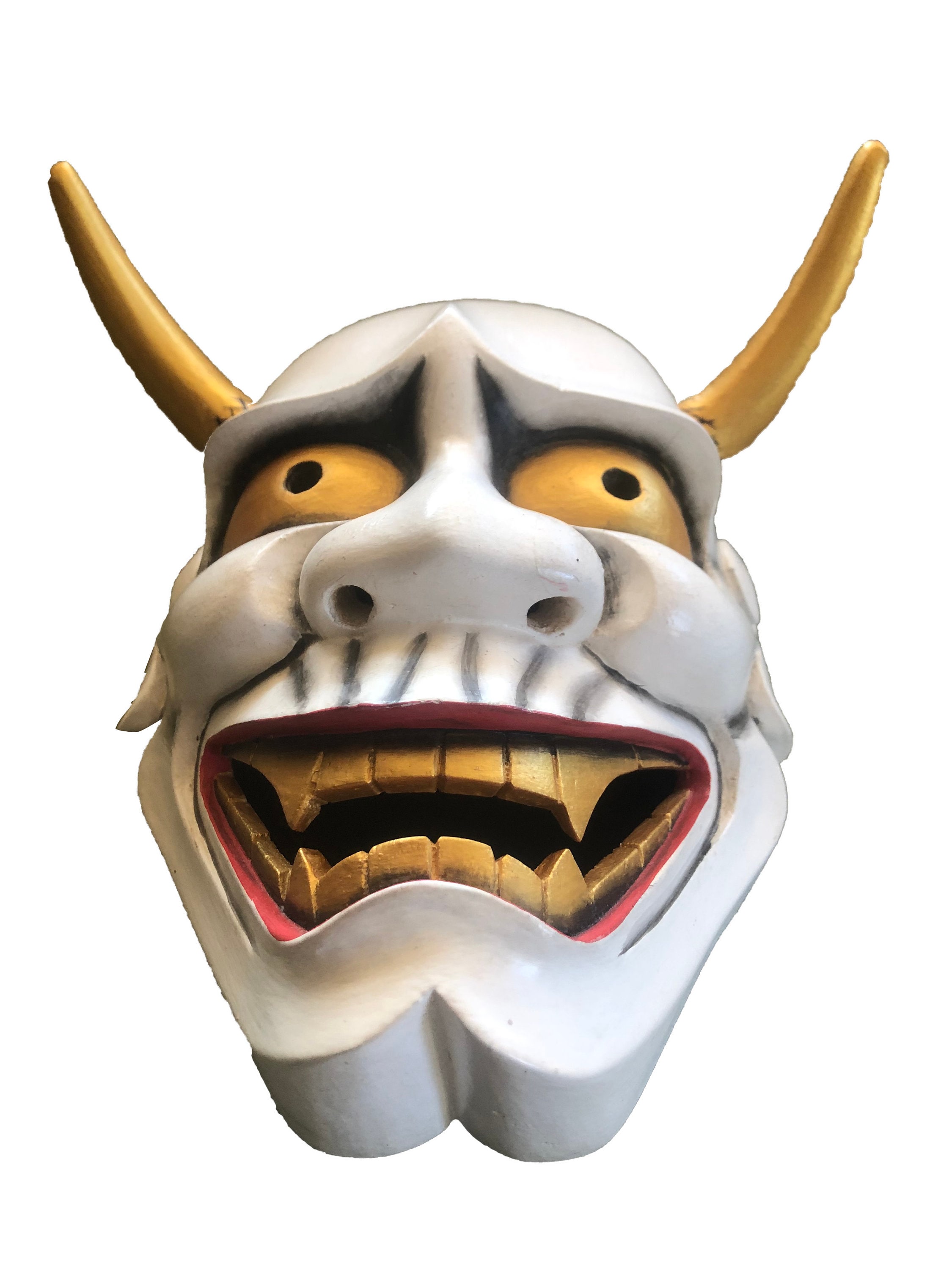 般若の能面｜鬼の面｜手彫り・手描きの木製｜伝統演劇の複製｜博物館