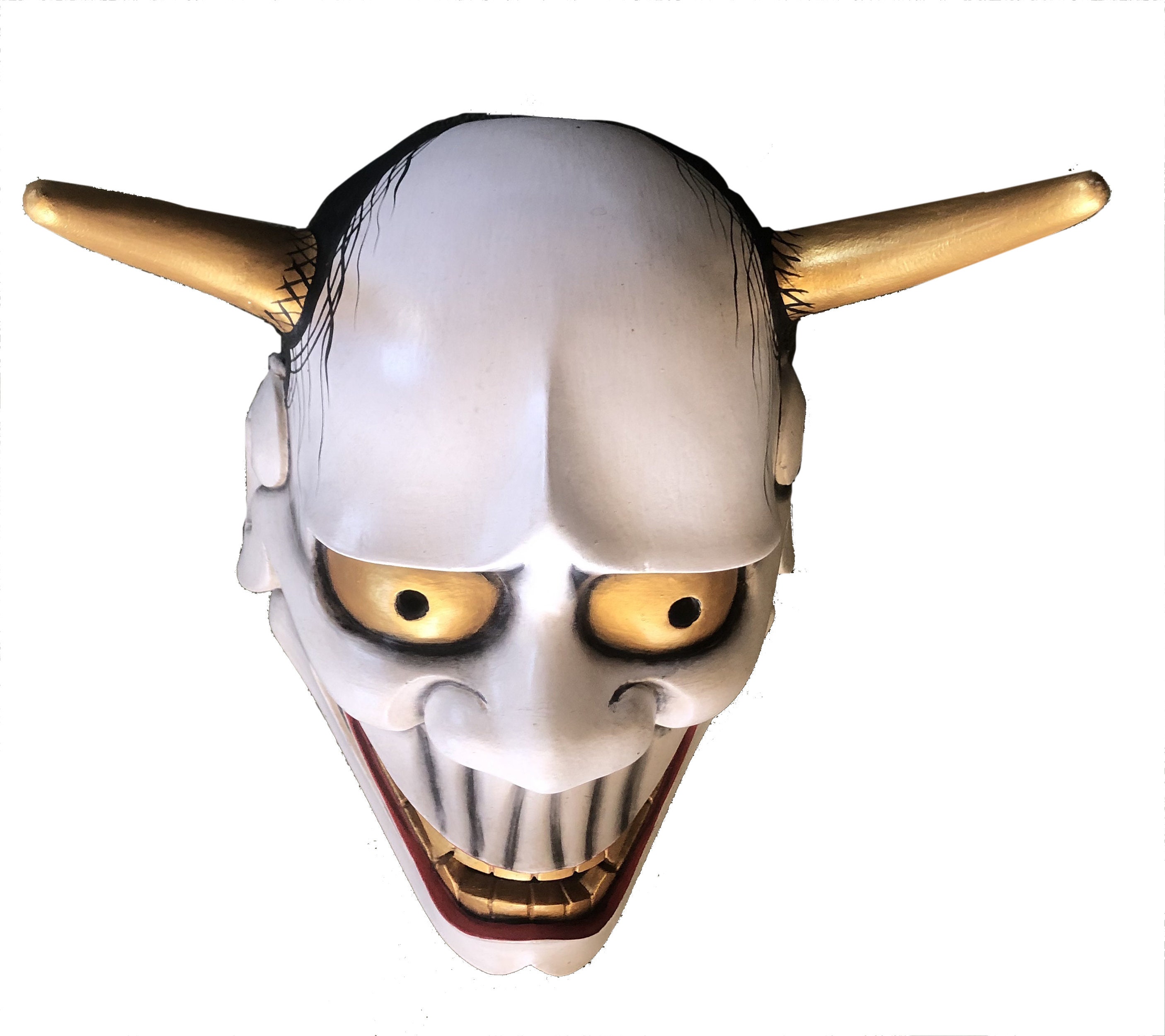 般若の能面｜鬼の面｜手彫り・手描きの木製｜伝統演劇の複製｜博物館