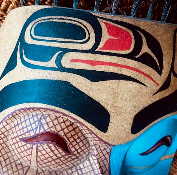 Native American Shaman Ceremonial Ancestor Mask | Kwakiutl Tribal