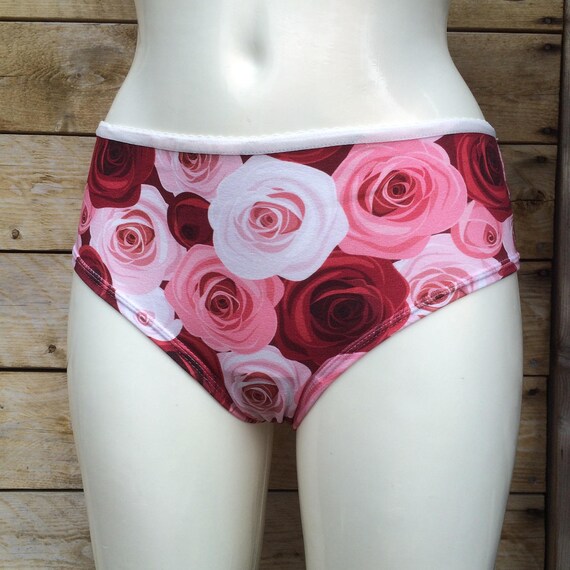 Items similar to Rose cotton hipster underwear, size M rose underwear