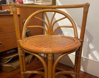 Vintage Bamboo & Wicker Chair