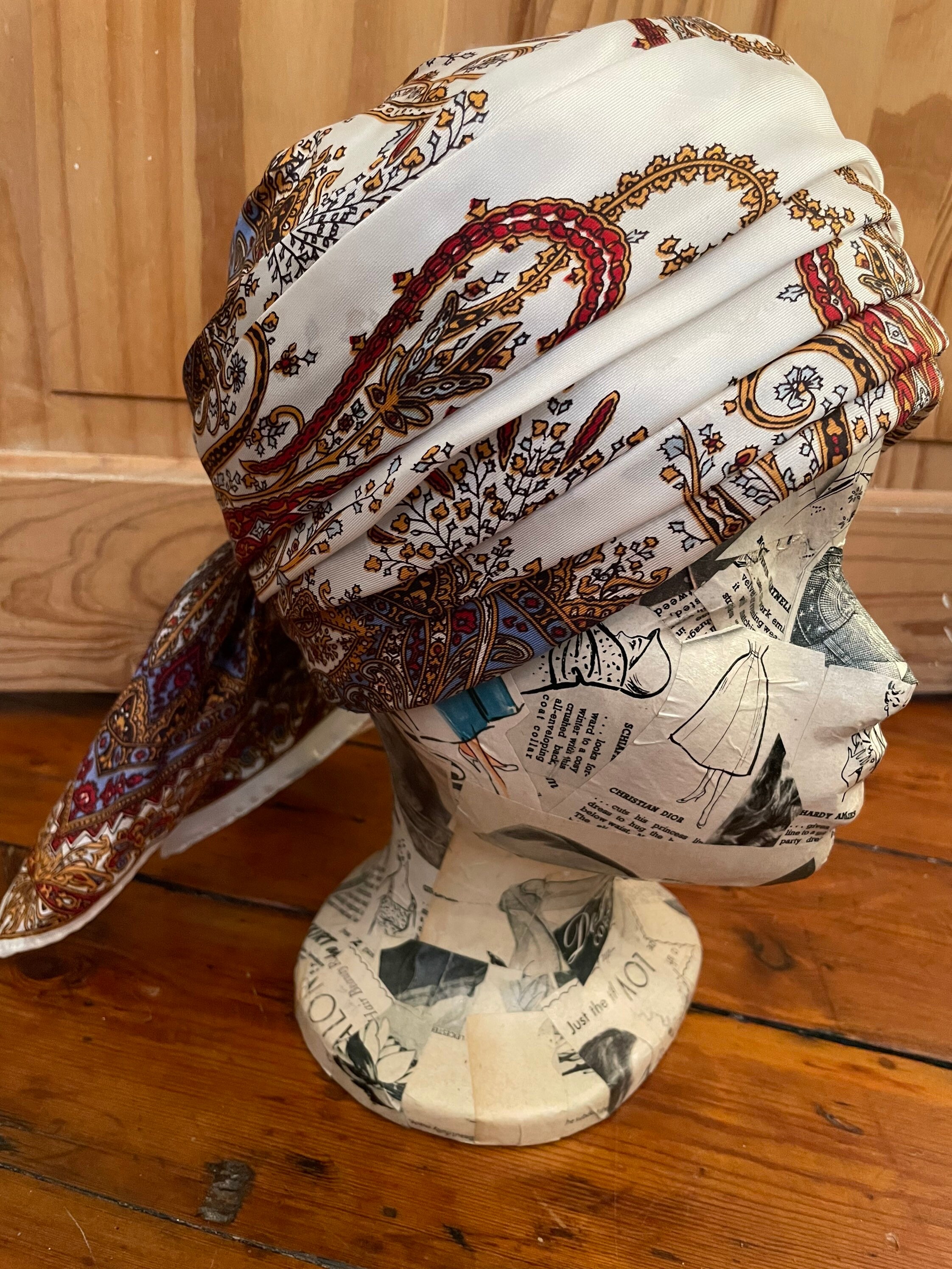 Vintage Turban Scarf Hat - Etsy display picture 2