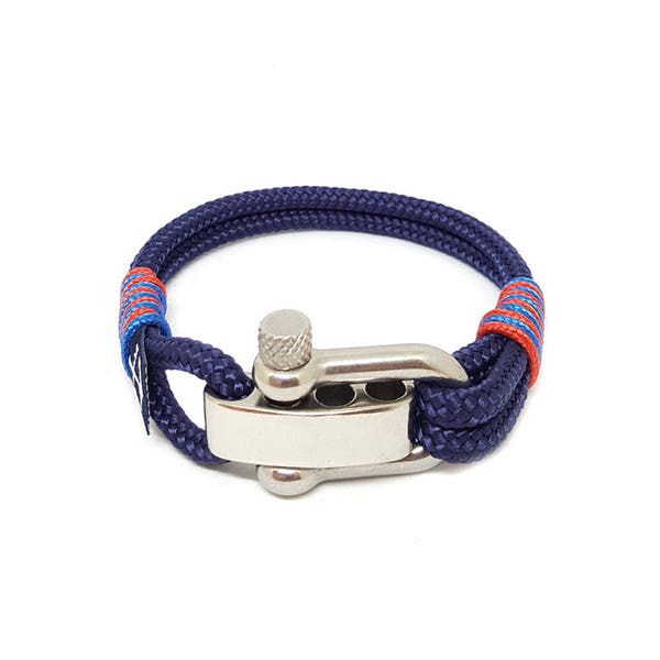 Sailors Blue Bran Marion Adjustable Nautical Bracelet  | Handmade in Ireland | Unisex Bracelet | schackel armband | Schnur Armband