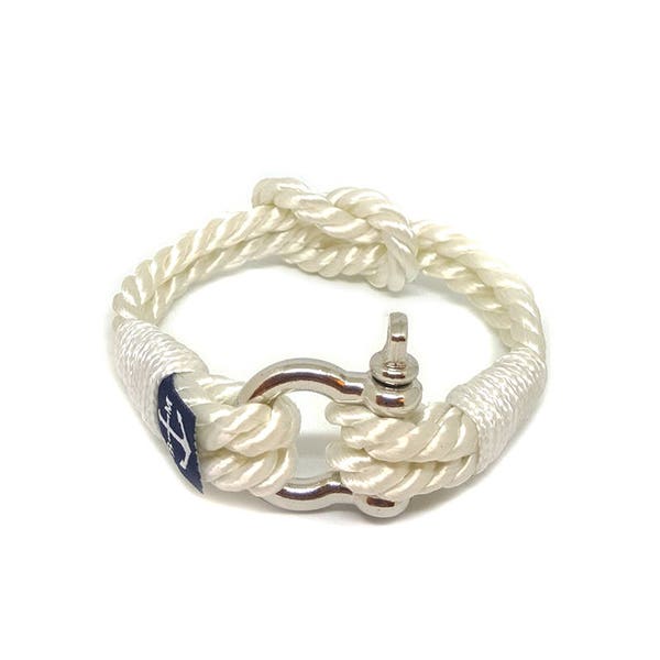 White Nautical Bracelet by Bran Marion | Beach Bracelet | bracelet nautique | pulsera hombre | Schäkel Armband