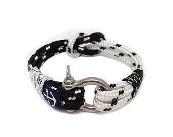Nautical Knot Rope Bracelet by Bran Marion, Shackle Bracelet , Mens Bracelet ,Surfers Bracelet