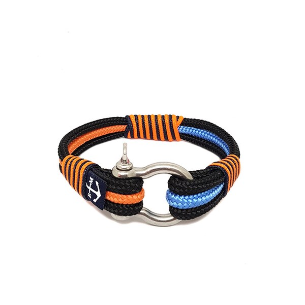 Santa Maria Nautical Rope Bracelet, Stainless Steel Shackle