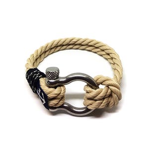 Sailors Nautical Rope Bracelet. Heren armband. Dames armband. Touw armband. Gepersonaliseerde armband. Knoop armband