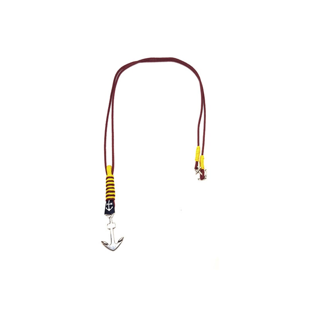 Buddha Anchor Necklace, Anchor Cord Necklace, Anchor Rope Necklace by