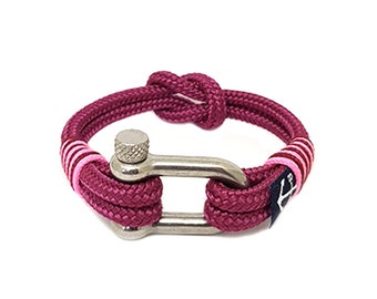 Carmine Nautical Rope Bracelet , Unisex Bracelet ,Sailor Bracelet ,Shackle Bracelet , Surfer Bracelet