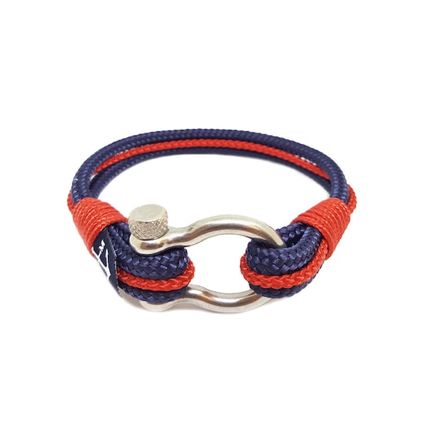 Bran Marion Blue and Red Nautical Bracelet, Handmade Rope Bracelet, Unisex Bracelet