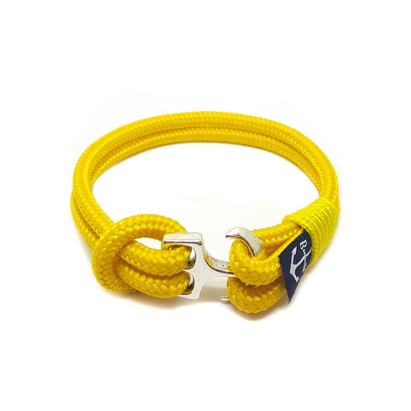 Yellow Rope Bracelet, Knot Womens bracelet, Handmade Rope Bracelet, Anchor Nautical Bracelet, Made to order, Unique Gift for her,