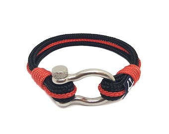 Bran Marion Black and Red Nautical Bracelet