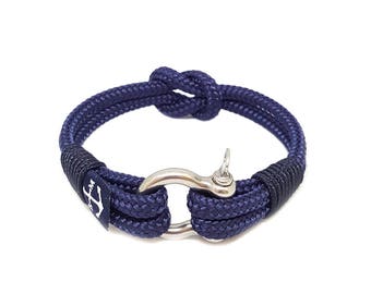 Reef Knot Nautical Rope Bracelet , Unisex Bracelet ,Sailor Bracelet ,Shackle Bracelet , Surfer Bracelet