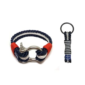 Twisted Seil Nautik Armband und Schlüsselanhänger BM