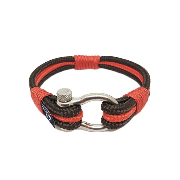 Brown & Red Bran Marion Nautical Bracelet  | Beach Bracelet | bracelet nautique | pulsera hombre | Schäkel Armband